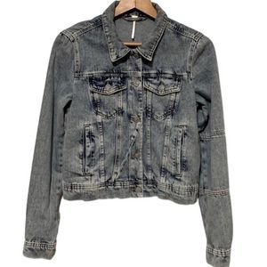 Free People Light Wash Denim Jacket
